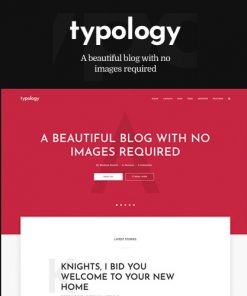 Typology Text Based Minimal Wordpress Blog Theme