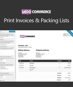 Woocommerce Print Invoices Packing Lists