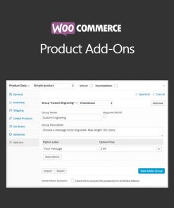 Woocommerce Product Add Ons