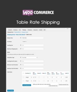 Woocommerce Table Rate Shipping