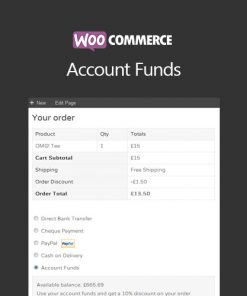 Woocommerce Account Funds