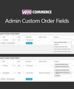 Woocommerce Admin Custom Order Fields