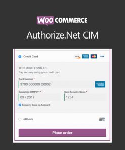 Woocommerce Authorize.net Cim