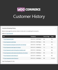 Woocommerce Customer History