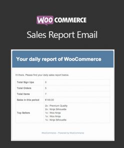 Woocommerce Sales Report Email