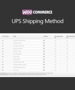 Woocommerce Ups Shipping Method