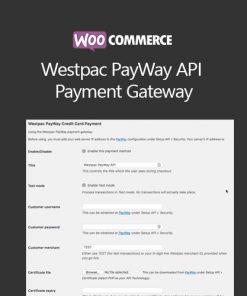 Woocommerce Westpac Payway Api Payment Gateway